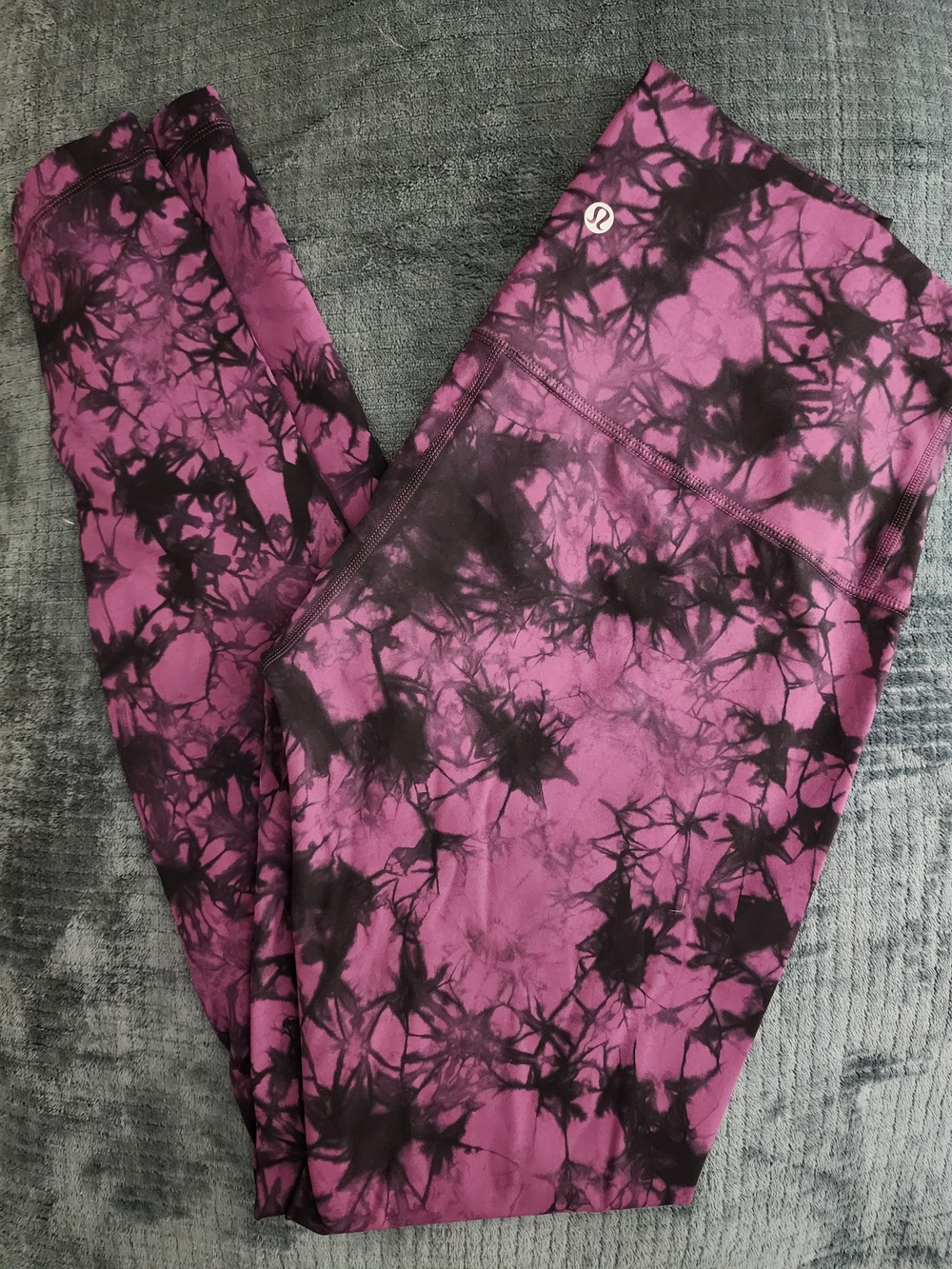 lululemon athletica Purple & Black Tie-Dye High-Rise Leggings